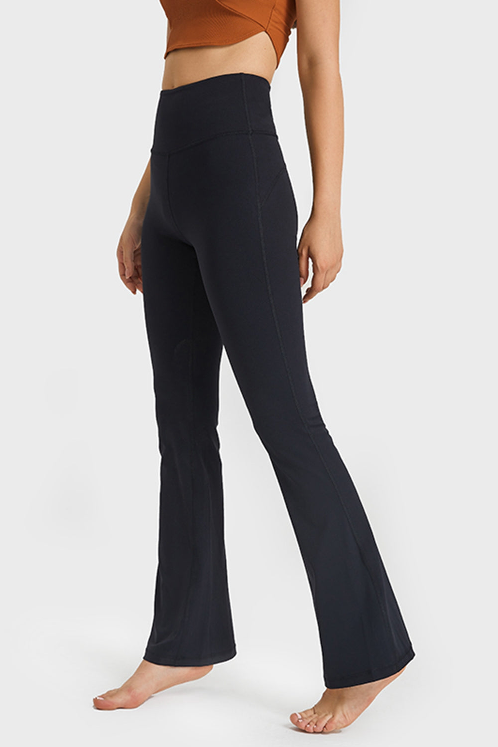 "Coming Full Circle" Elastic Waist Flare Yoga Pants