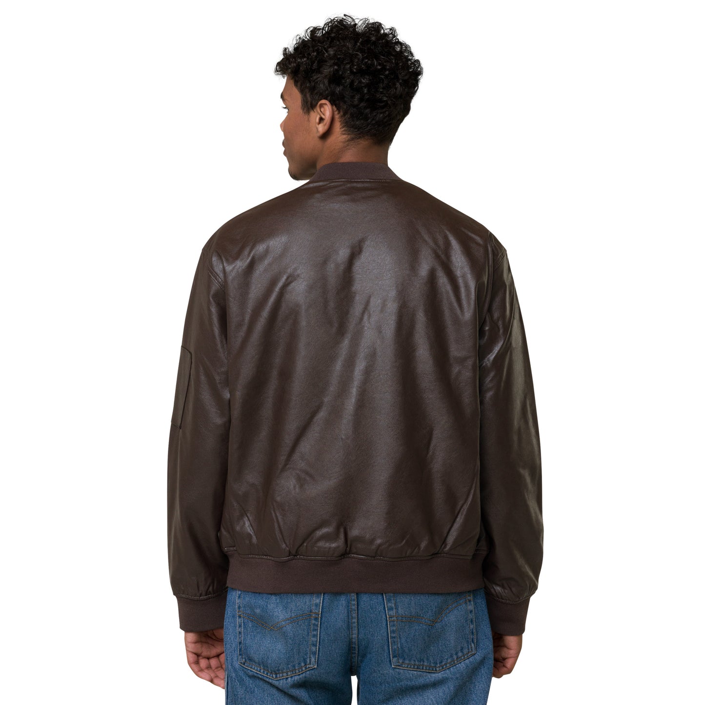 "Atomic Bomb" Leather Bomber Jacket