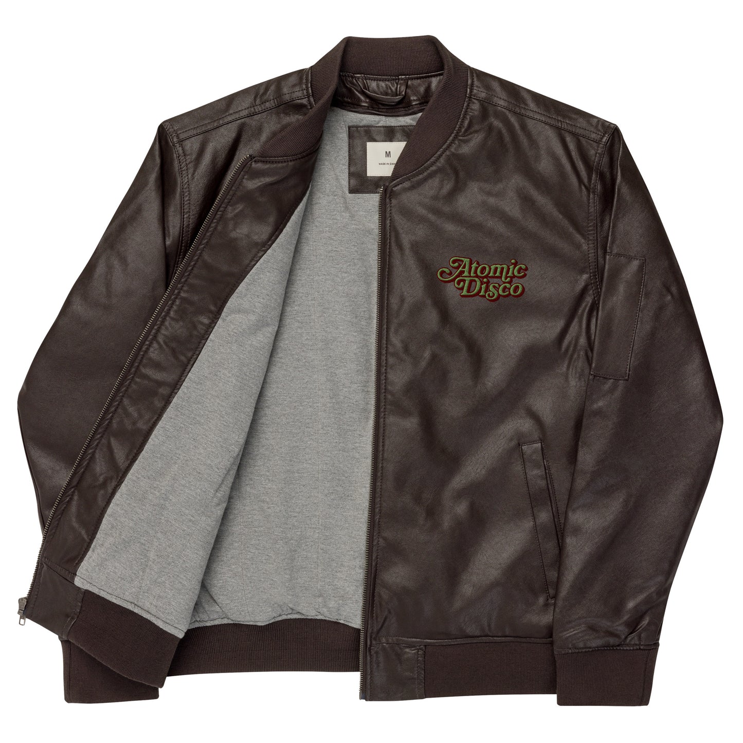 "Atomic Bomb" Leather Bomber Jacket