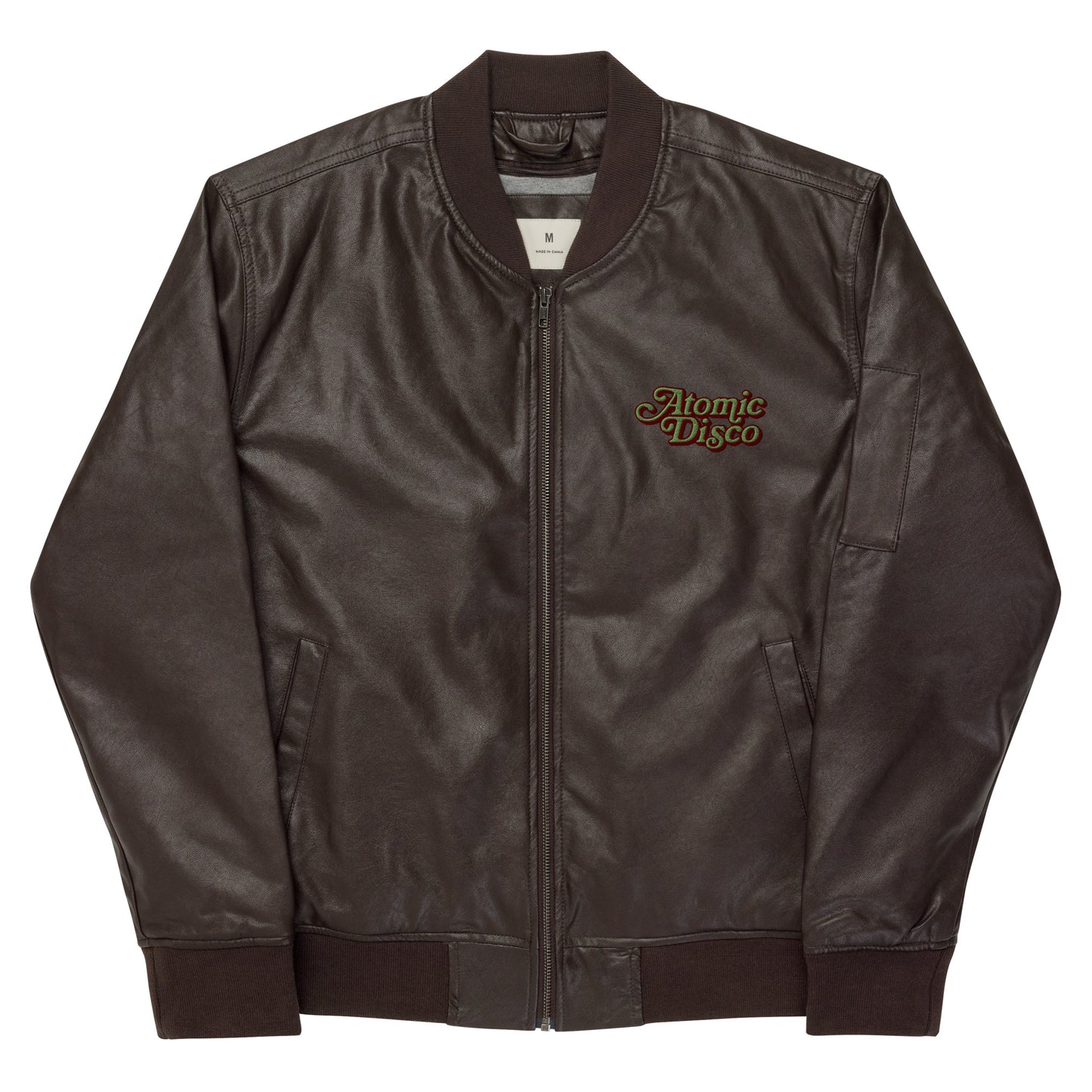 "Atomic Bomb" Leather Bomber Jacket